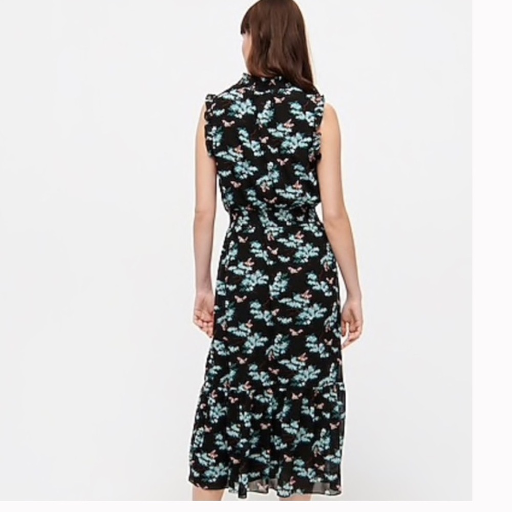 💵 NWT | J CREW Botanical Bees Midi Dress - Smocked Waist - Picture 5 of 10
